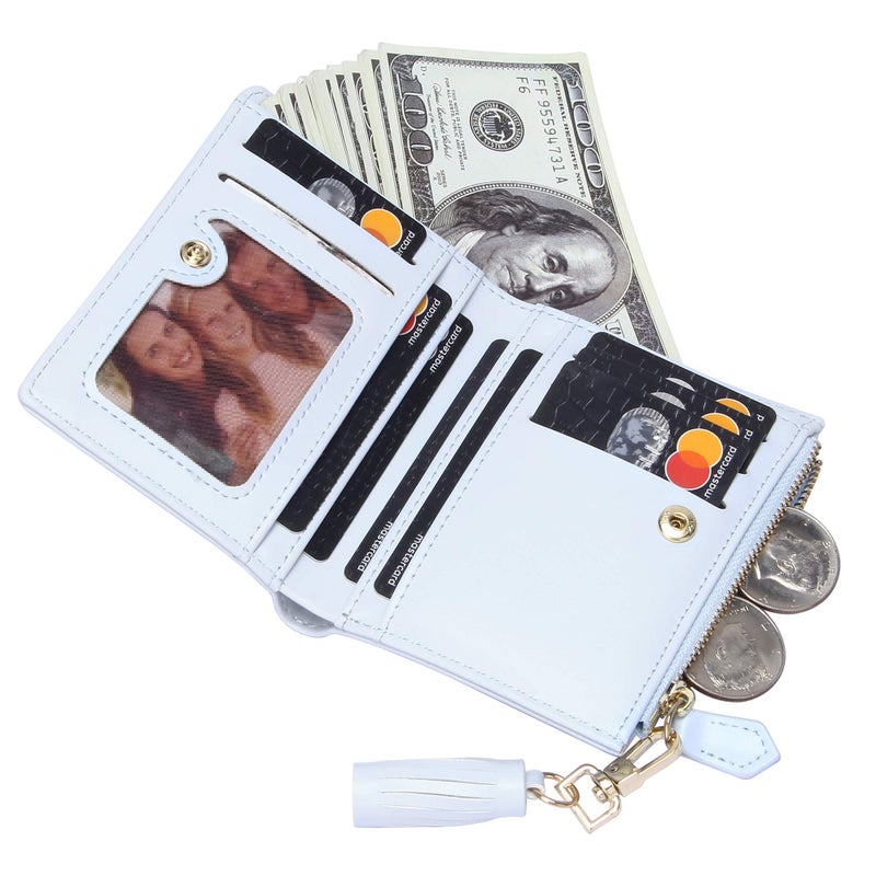 GEEAD Small Wallets for Women Bifold Slim Coin Purse Zipper ID Card Holder - Image 2